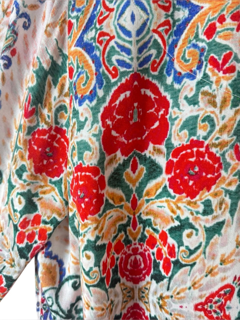 Soft Surroundings Ipanema Embroidered Beaded Caftan Maxi dress in Rio Rainbow - Picture 5 of 16